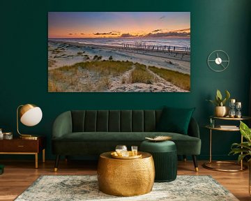 Sunset North Sea beach at Petten by Jenco van Zalk
