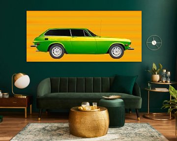 Volvo P1800 ES in groen-geel gemengd