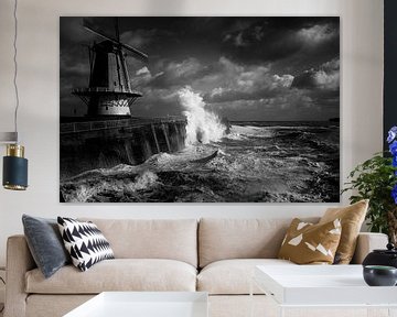 beukende golven bij Vlissingen van Joanke Fotografie