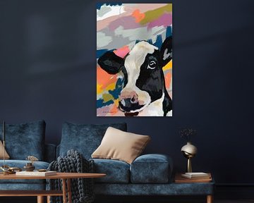 Schilderij van koe van Nicole Habets