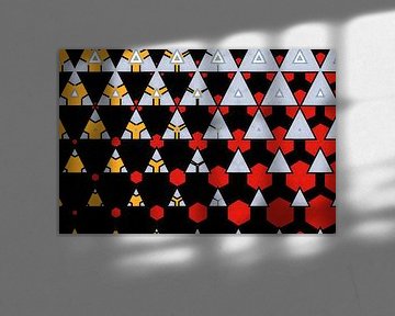 abstrakt-geometrischer Hintergrund mit grafischen Elementen von Ariadna de Raadt-Goldberg