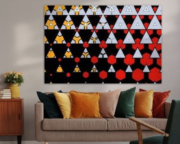 abstract geometric background with graphic art elements by Ariadna de Raadt-Goldberg