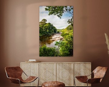 Uitzicht op de Suriname rivier bij Awarradam, Suriname van Marcel Bakker