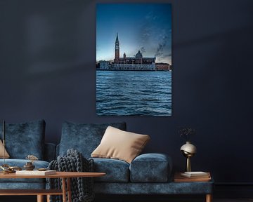 Blauw uur in Venetië van Iman Azizi