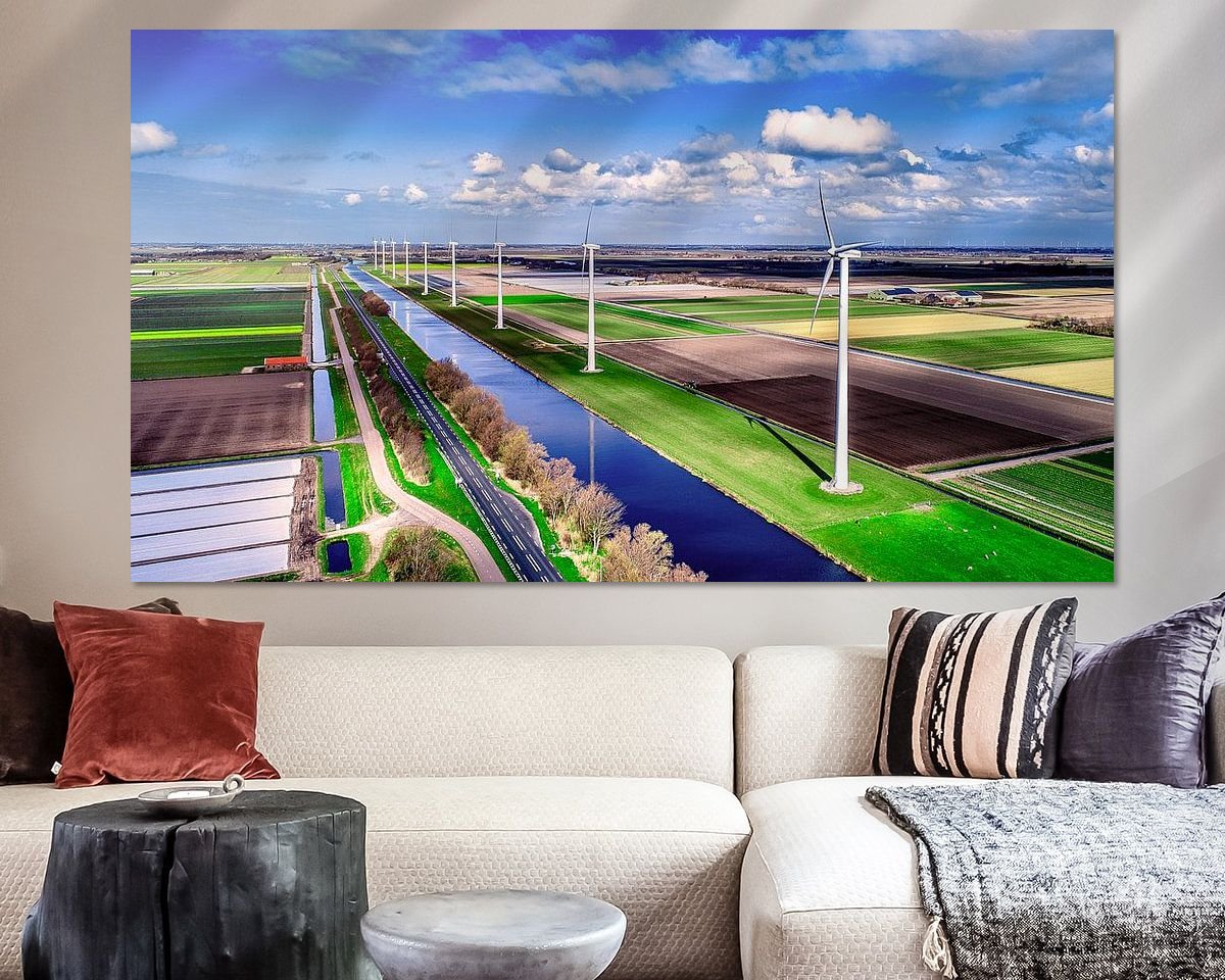 Voorbeeld van het werk in een kamer