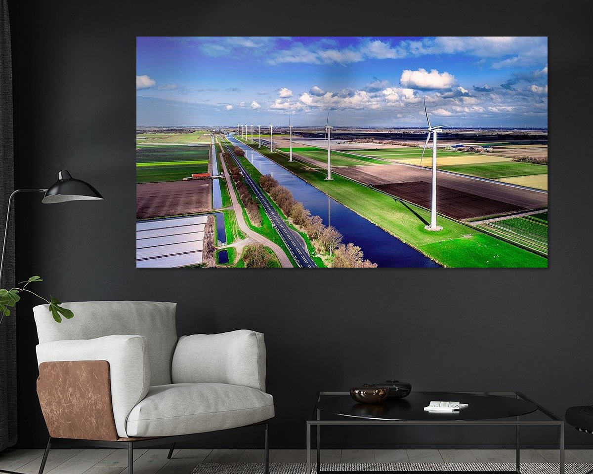 Voorbeeld van het werk in een kamer