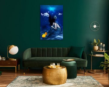 Mermaid in blue sur Atelier Liesjes