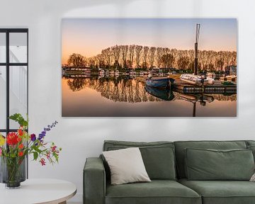 Reflecties in de Rijnhaven van Jens Sessler