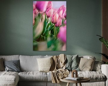 Roze tulpen van Sebastiaan van Stam Fotografie