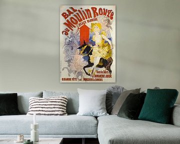 Affiche de la lithographie du Moulin Rouge 1889 sur Atelier Liesjes