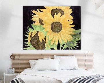 De zonnebloemen