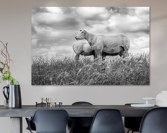 Voorbeeld van het werk in een kamer