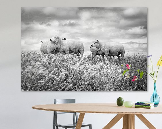 Voorbeeld van het werk in een kamer