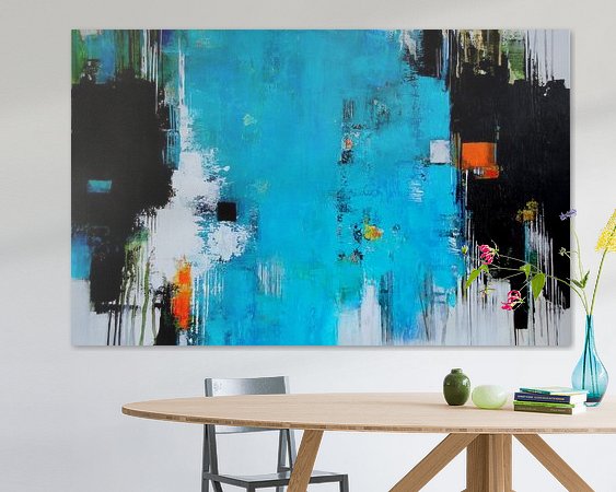 Voorbeeld van het werk in een kamer