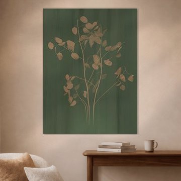 Botanical print honesty, green by Joske Kempink