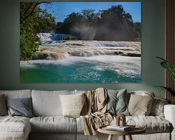 Agua-Azul-Wasserfall, Palenque, Mexiko von Speksnijder Photography