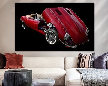 Jaguar E-Type Serie 3 Roadster in black & red (Originalfarbe) opened von aRi F. Huber