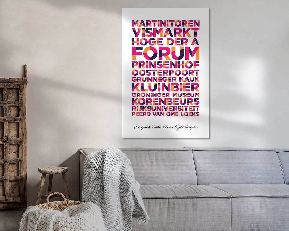 Voorbeeld van het werk in een kamer