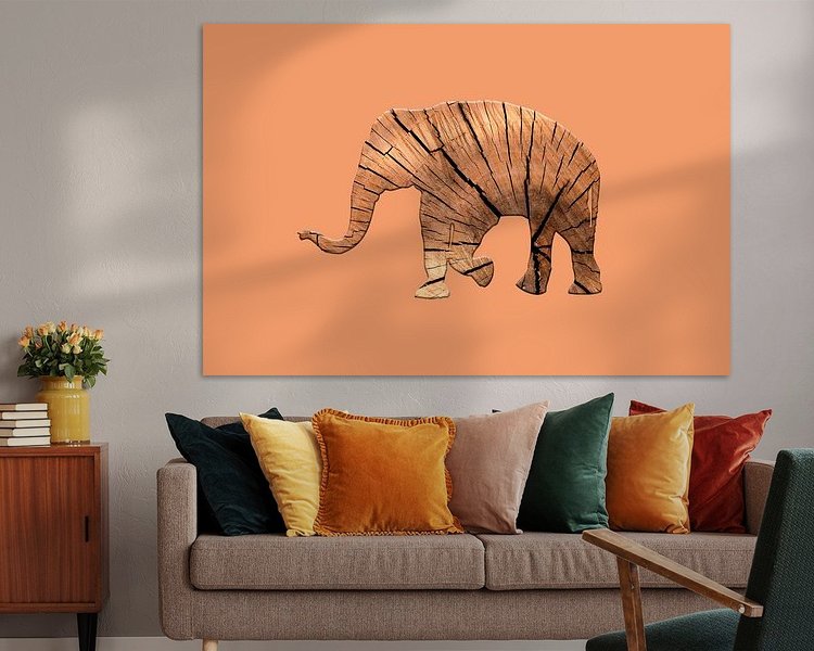 Voorbeeld van het werk in een kamer