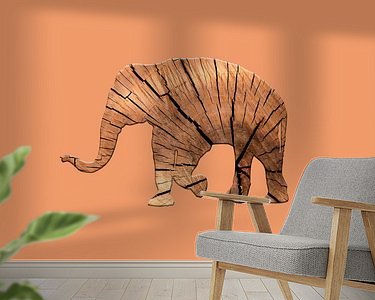 Voorbeeld van het werk in een kamer