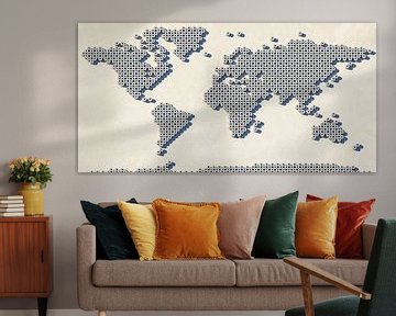 Les rouleaux de papier toilette de la carte du monde
