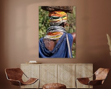 Colorful woman of the Bonda tribe, Odisha, India by Affect Fotografie