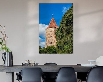 View of Lagebuschturm in the Hanseatic City of Rostock by Rico Ködder