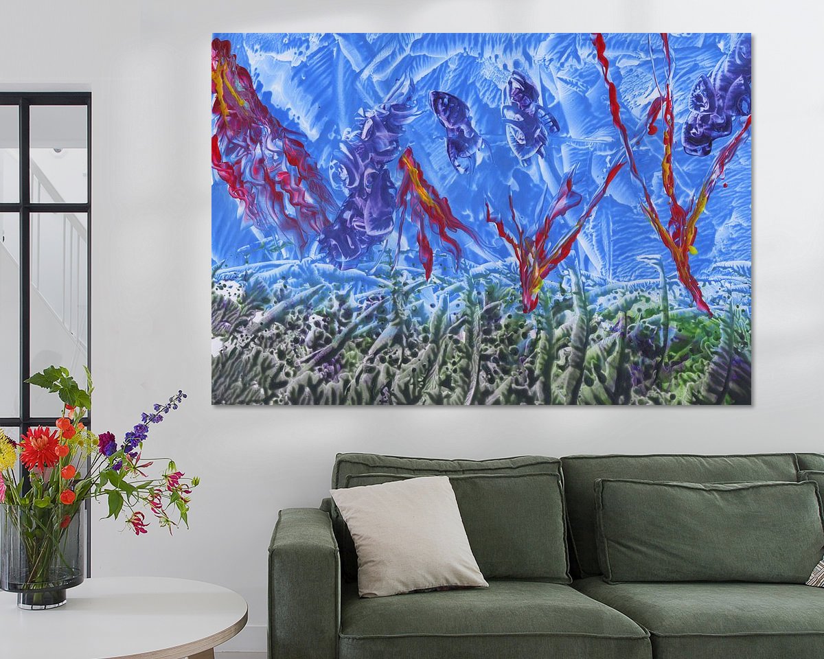 Voorbeeld van het werk in een kamer