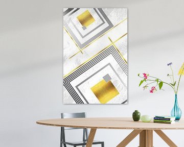 Geometric Art No. 6 gold von Melanie Viola