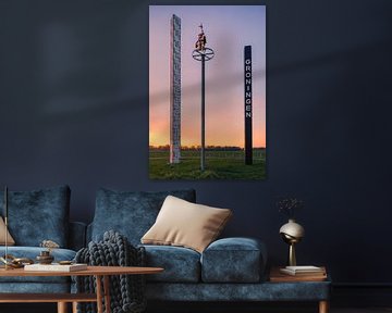 L'emblème de la ville "La Tour des cartes", Groningue sur Henk Meijer Photography