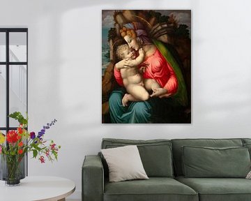 Madonna met kind in een landschap, Bachiacca