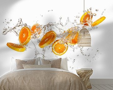 Splashing orange slices 11004640 by BeeldigBeeld Food & Lifestyle