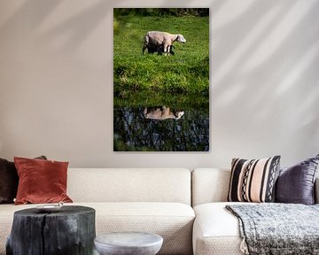 Schaap met Lammetjes (portret) van Eric de Jong