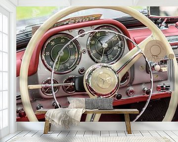 Mercedes-Benz 190 SL Cabriolet klassieke sportauto interieur van Sjoerd van der Wal Fotografie