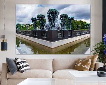 Fountain in Vigeland park, Oslo by Evert Jan Luchies