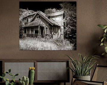 Houten huis in de bossen van Olivier Photography