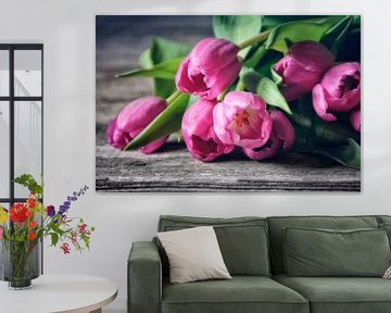 Tulpen in roze van Claudia Moeckel