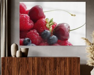 Cherry, raspberry, blueberries, strawberries Quartet by Tanja Riedel