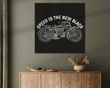 Speed is the new black, vintage motorfiets