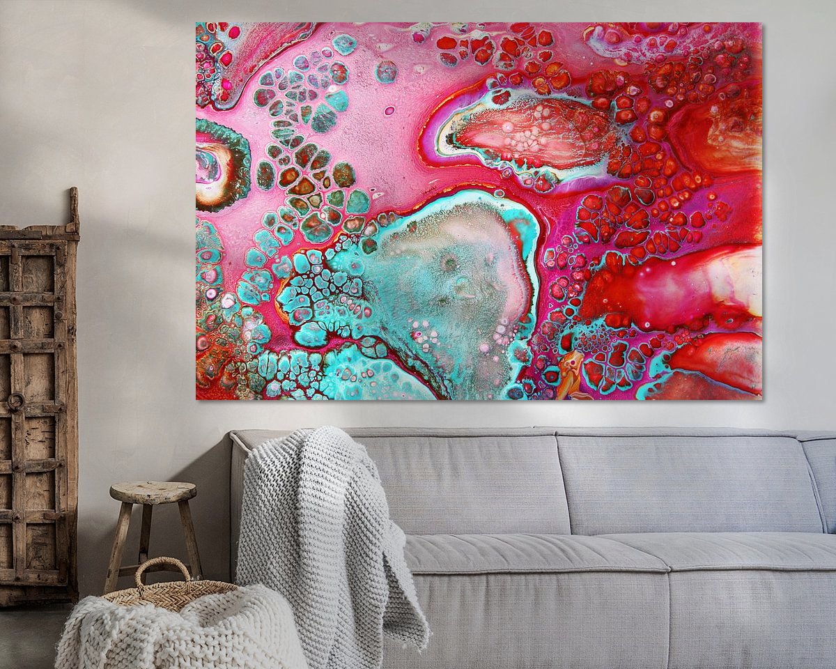 Voorbeeld van het werk in een kamer