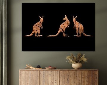 Kangaroo trio 1 by Catherine Fortin