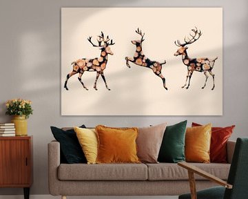 Deer Trio 1 by Catherine Fortin