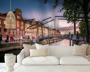 Dordrecht Kuipershaven ophaalbrug (Nuance blauw)