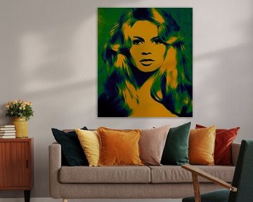 Motiv Brigitte Bardot - Vintage Yellow - Ultra HD
