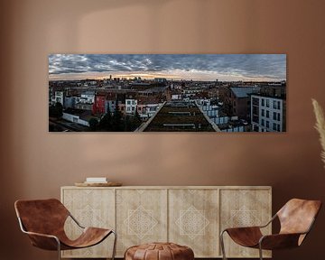 Unusual panorama of Brussels