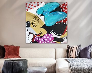 Minnie Mouse "Goud" van Kathleen Artist Fine Art