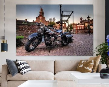 Harley in Delfshaven van Rene Ladenius Digital Art