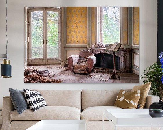 Voorbeeld van het werk in een kamer