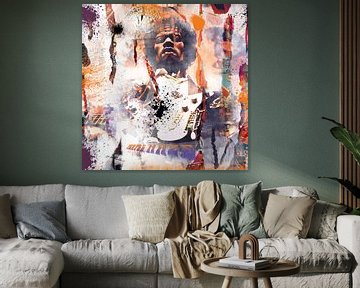 Jimi Hendrix sur Rene Ladenius Digital Art