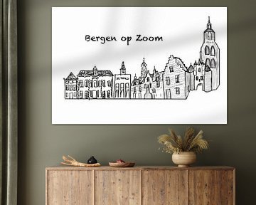 Skyline of Bergen op Zoom sur MishMash van Heukelom